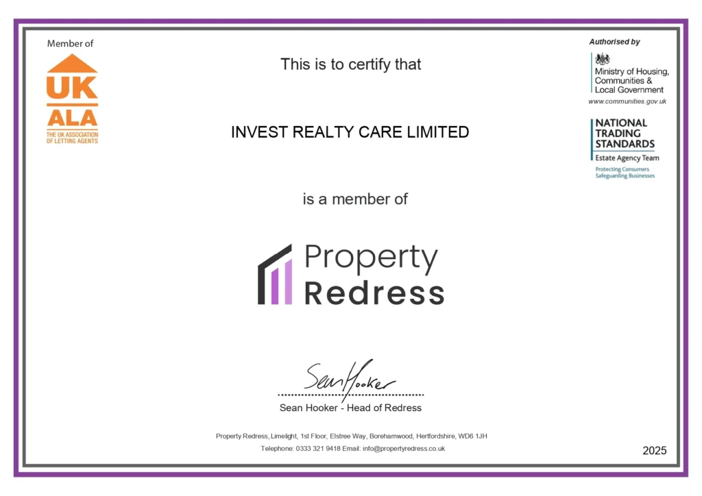 Adam Wojnar - Certifikát - Invest Realty Care Limited - Property Redress